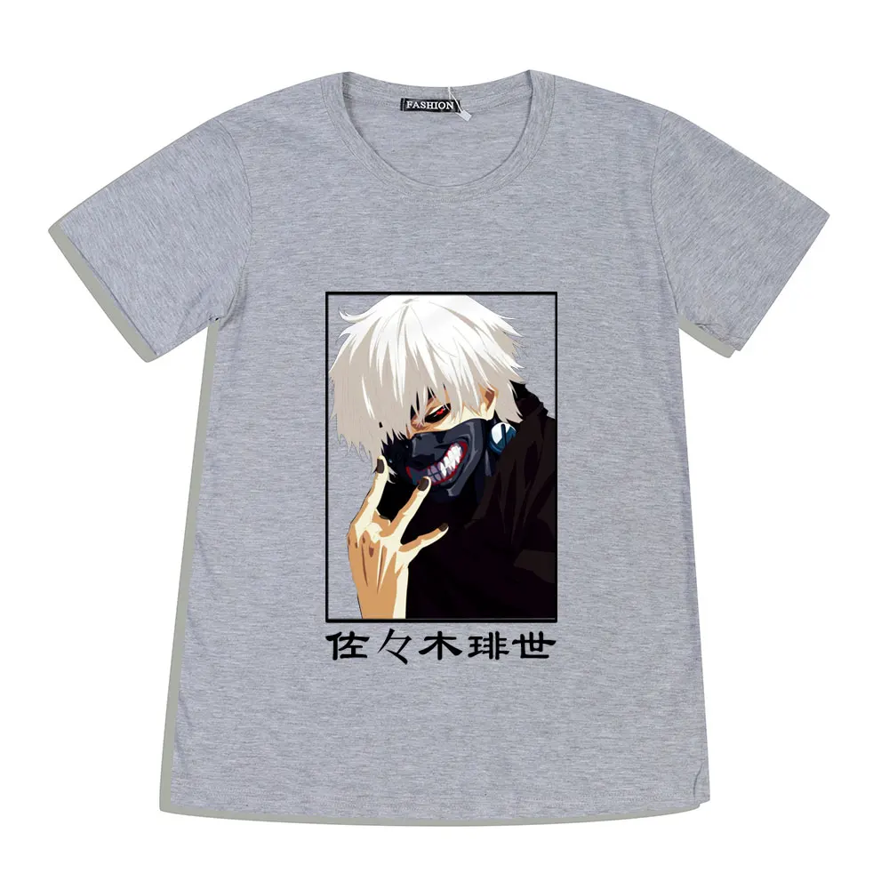 Japanese Anime Kaneki Ken Tokyo Ghoul T Shirt Men Cool Manga Graphic Summer T-shirt Casual Grunge Tshirt Streetwear Top Tee Male