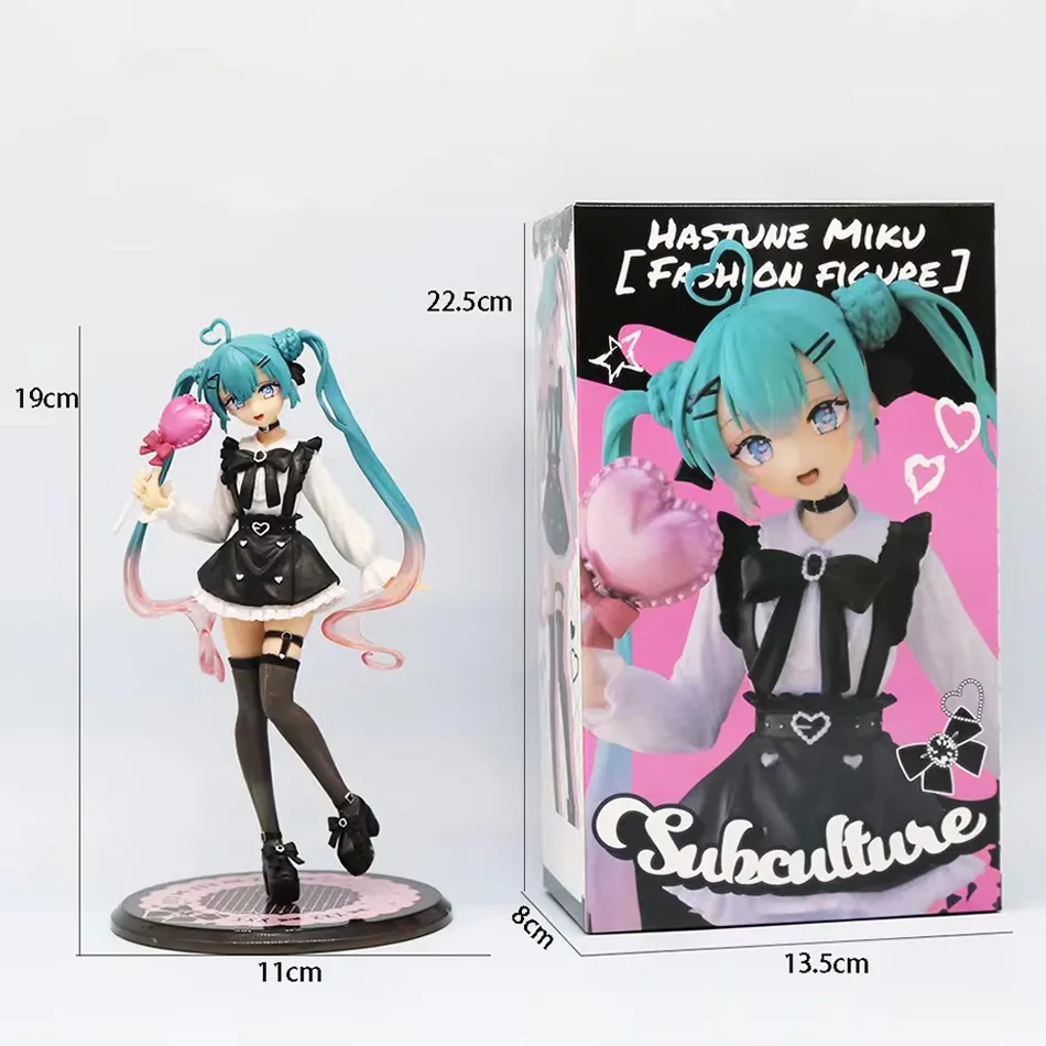 19cm Sexy Girl Hatsune Miku Anime Figure Fashion Subclture Miku Action Figure Room Decorations PVC Collection Model Doll Toys