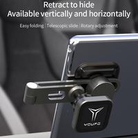 Magnetic Car Phone Holder For Tesla Model 3/Y Auto Smartphones Tablets Bracket 360 Degree Rotation Folding Phone Mount Stand