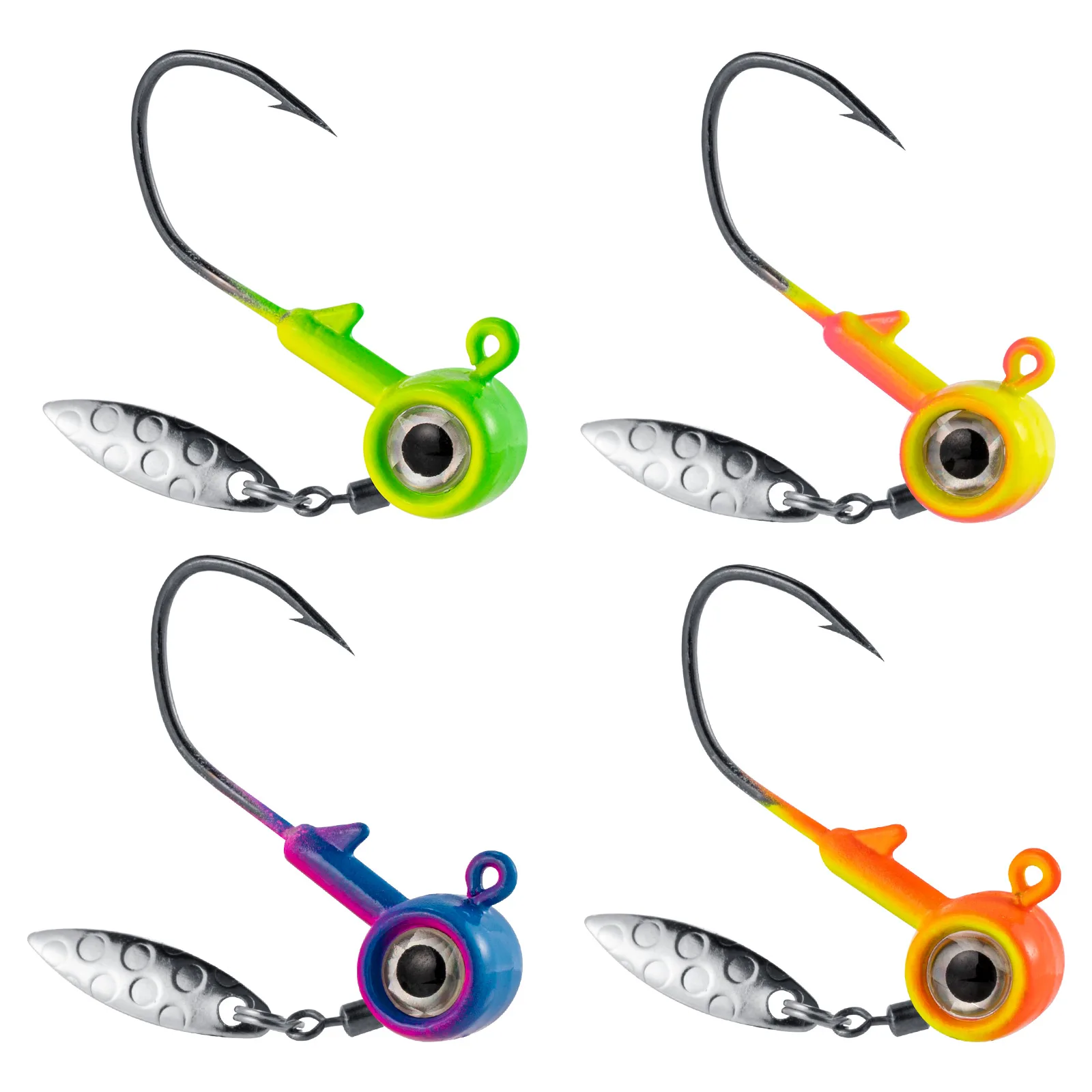 Underspin Jig Head con Spinner Blade para Crappie y Bass - imagen 5