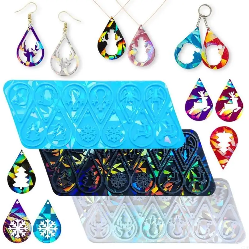 Portable Earring Silicone Mold Teardrop Shaped Earring Mould for DIY Enthusiasts