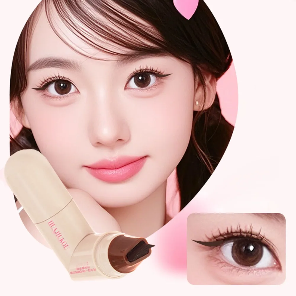 新しい防水アイライナースタンプ速乾性黒色アイライナースタンプ携帯用使いやすいアイライナースタンプペン