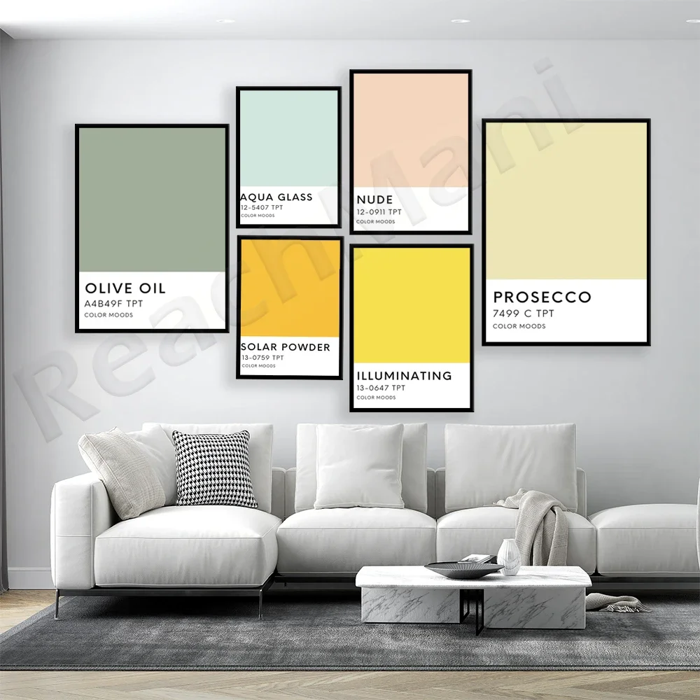 Sunshine state palette color print, typography, graphic design poster trend home decor wall art