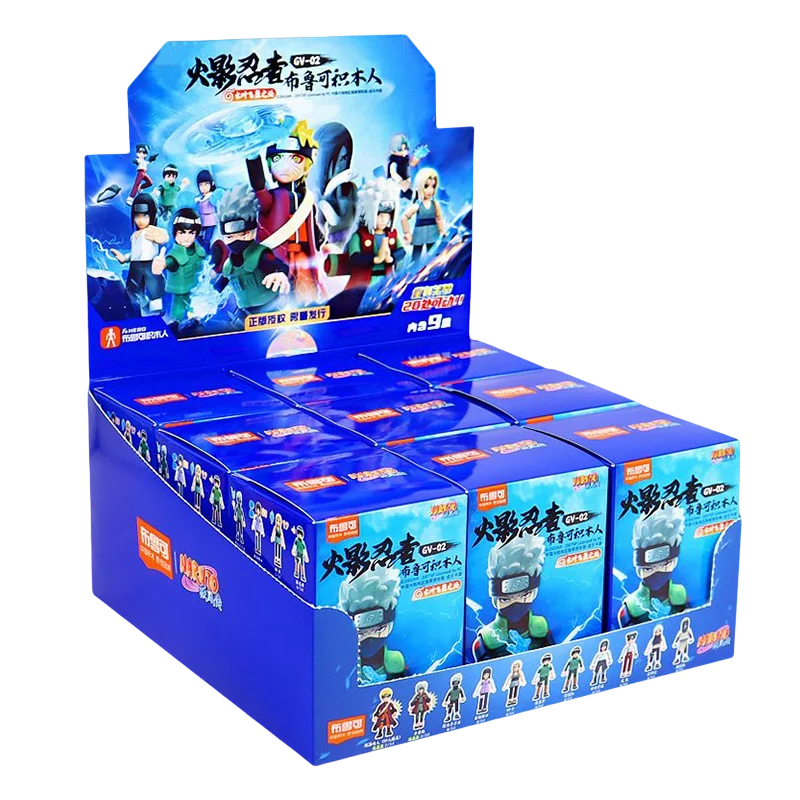 Blokees Naruto figurines d'action bricolage jouet Uzumaki Uchiha Figurine Kakashi jouets d'épissure mobiles Jiraiya boîte aveugle enfants cadeau d'anniversaire