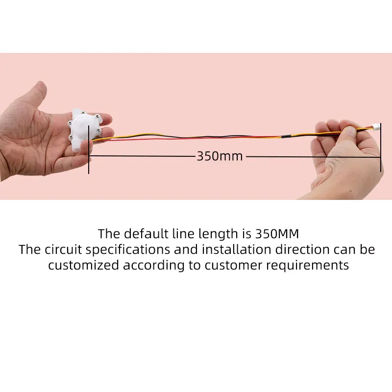 2-branch spiral tooth water flow sensor flow meter  intelligent water dispenser water heater dedicated Hall pulse flow rate