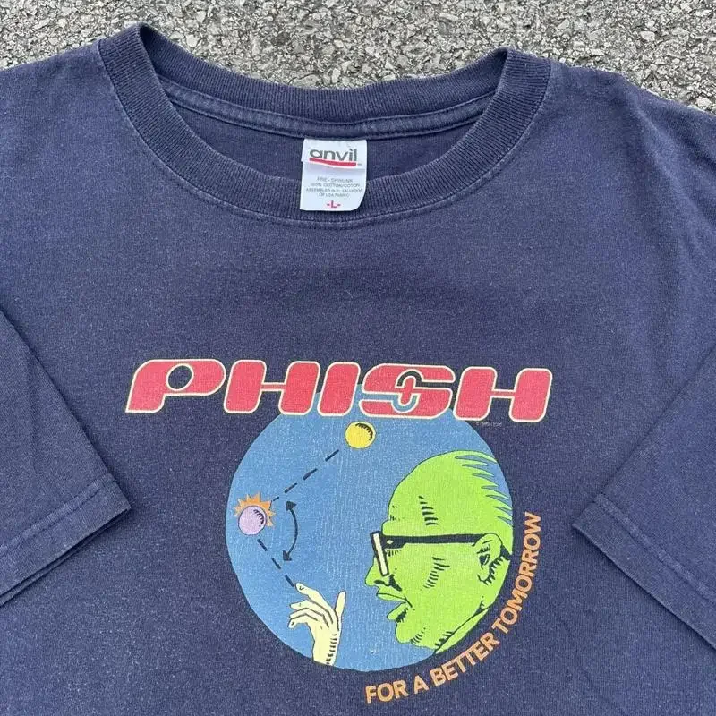 Camiseta Vintage Phish For A Better Tomorrow de 2 lados, S 5XL, algodón, M470