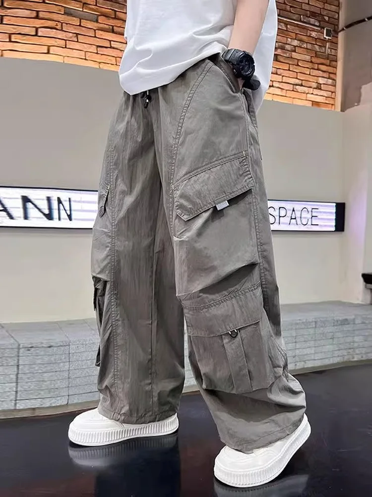 pantaloni-estivi-anti-zanzare-per-ragazzi-gamba-dritta-e-larga-stile-workwear-asciugatura-rapida-abbigliamento-per-bambini-vita-elastica-pantaloni-lunghi