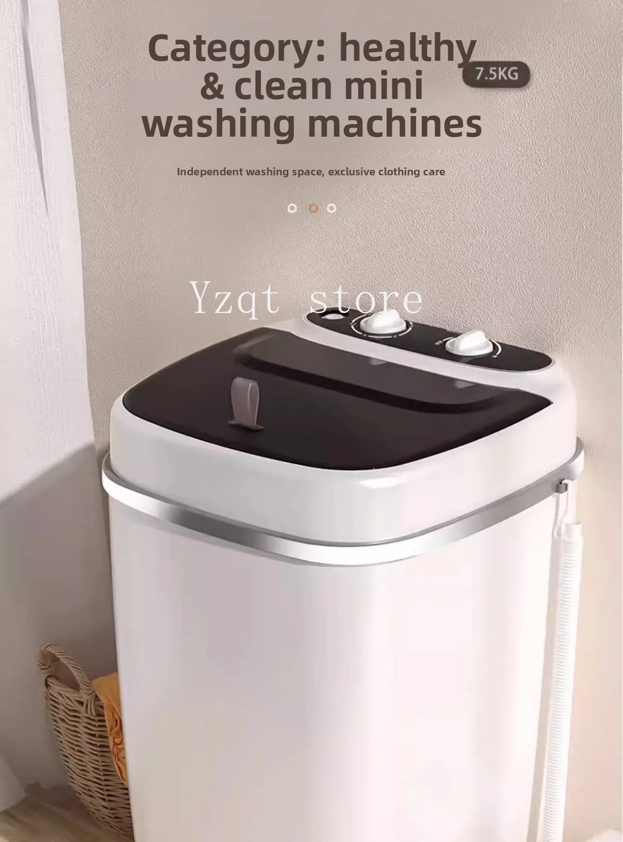 Household small washing machine rental mini elution integrated high-efficiency semi-automatic underwear baby washing machine