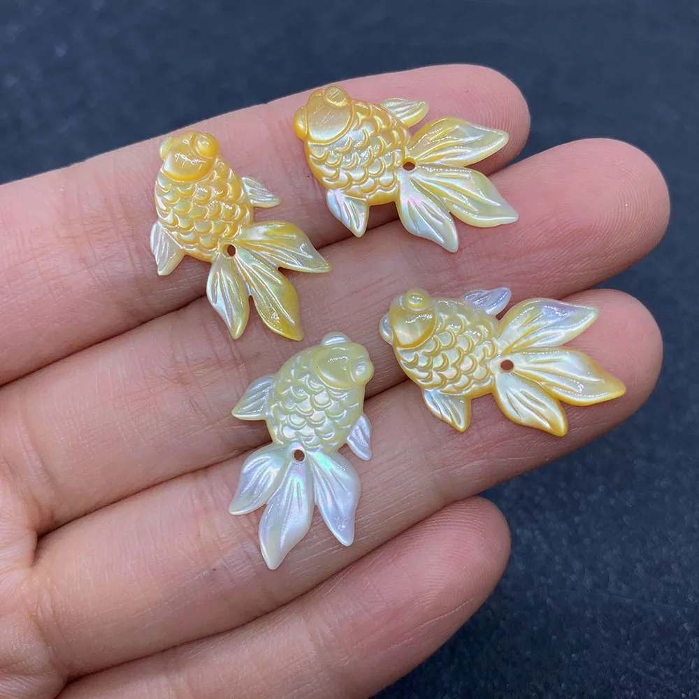 

Exquisite Natural Yellow Shell Fish Pendant 14x24mm Charm Fashion Jewelry Boutique DIY Necklace Earrings Bracelet Accessories