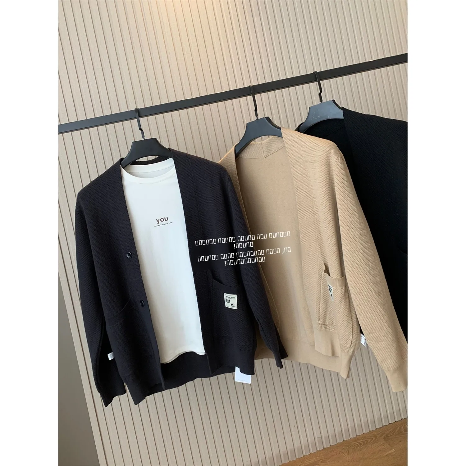 

Мягкий хлопковый вязаный мужской кардиган с V-образным вырезом, длинными рукавами, в стиле ретро, осенне-зимний, универсальный, с вышивкой