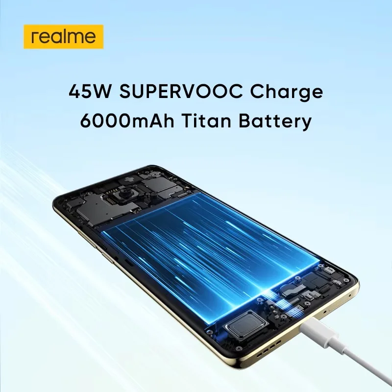 Realme-Smartphone Realme 14 Pro 5G, batterie 6000mAh, appareil photo Sony OIS 50MP, écran incurvé OLED 6.77 "120Hz, jeu de puces 7300, première mondiale