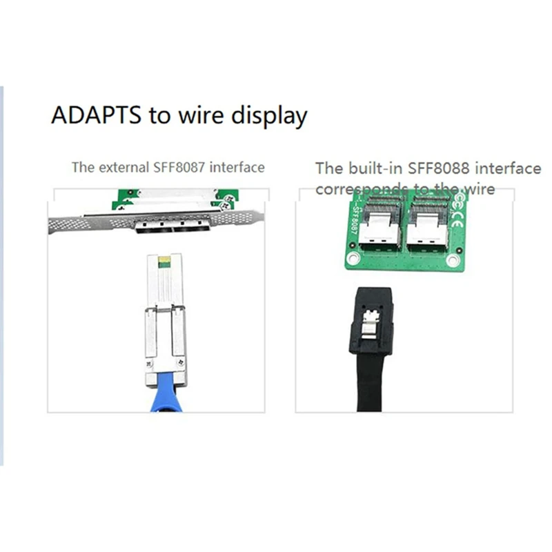 Minisas Adapter Card SFF-8087 To SFF-8088 Dual Port SAS Card Internal To External Card