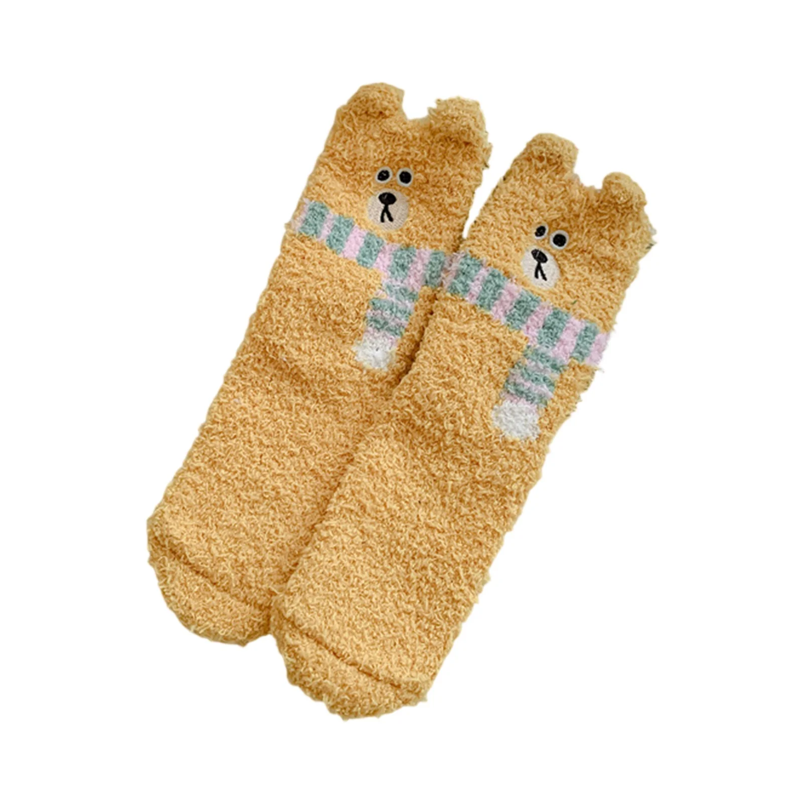 النساء الشتاء الدافئة رقيق الجوارب المنزل الطابق النوم ثلاثية الأبعاد لطيف الحيوان سميكة الصوف غامض جورب اليابانية الموضة الكورية نمط 2025