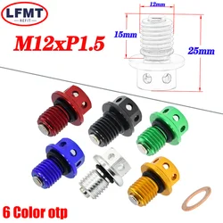 M12xP1.5 Magnetic Oil Drain Plug Bolt Screws For KTM EXCF Honda CRF CR XR Yamaha YZF HUSQVARNA Kawasaki KLX 125-530 Universal