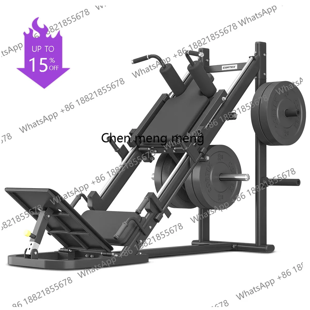 A49 45 Degree  Squat Seated Leg Press Machine Reverse Pedal Trainer Strength Fitness Home Commercial Gym Club Sports Equipment