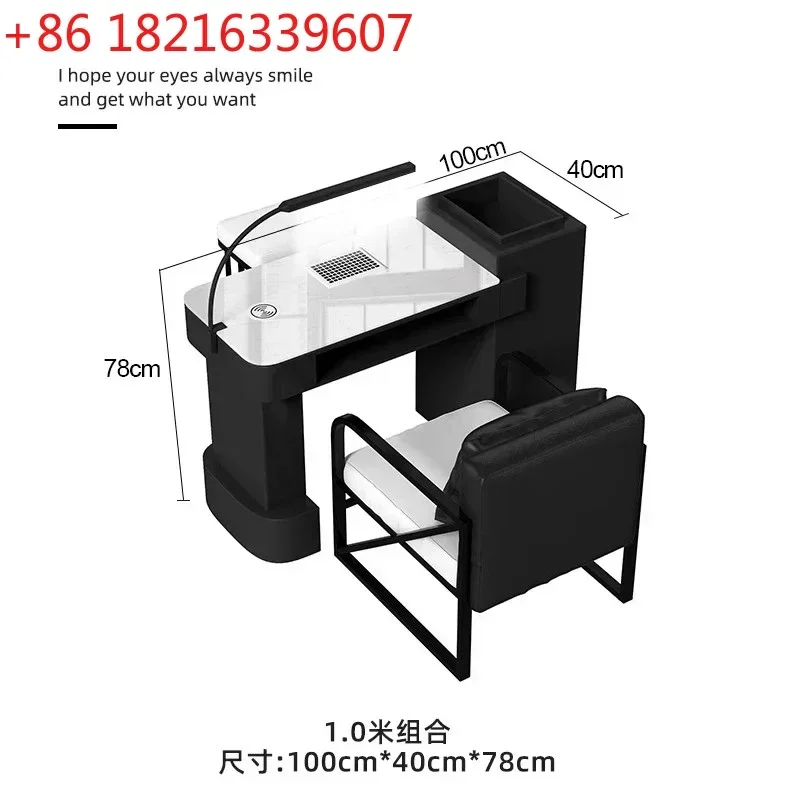 Nordic Marble Nail Chair Led Lamp Professional Nails Table Beauty  Furniture Tables Manicure Designer manicure tafel Tables