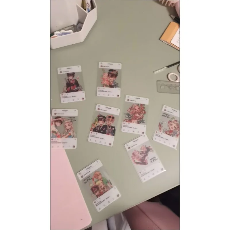 8Pcs/Set 2025 Cartoon Kawaii Anime Three-Inch Photo Props Diy Cartoon Pvc Transparent Card Collection Card Birthday Gift