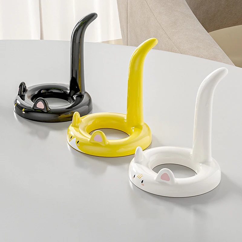 Tempat Ponsel Kartun Kucing Lucu Dan Manis, Tempat Ponsel Mini Desktop Kreatif, Dapat Digunakan Sebagai Ornamen Dekoratif