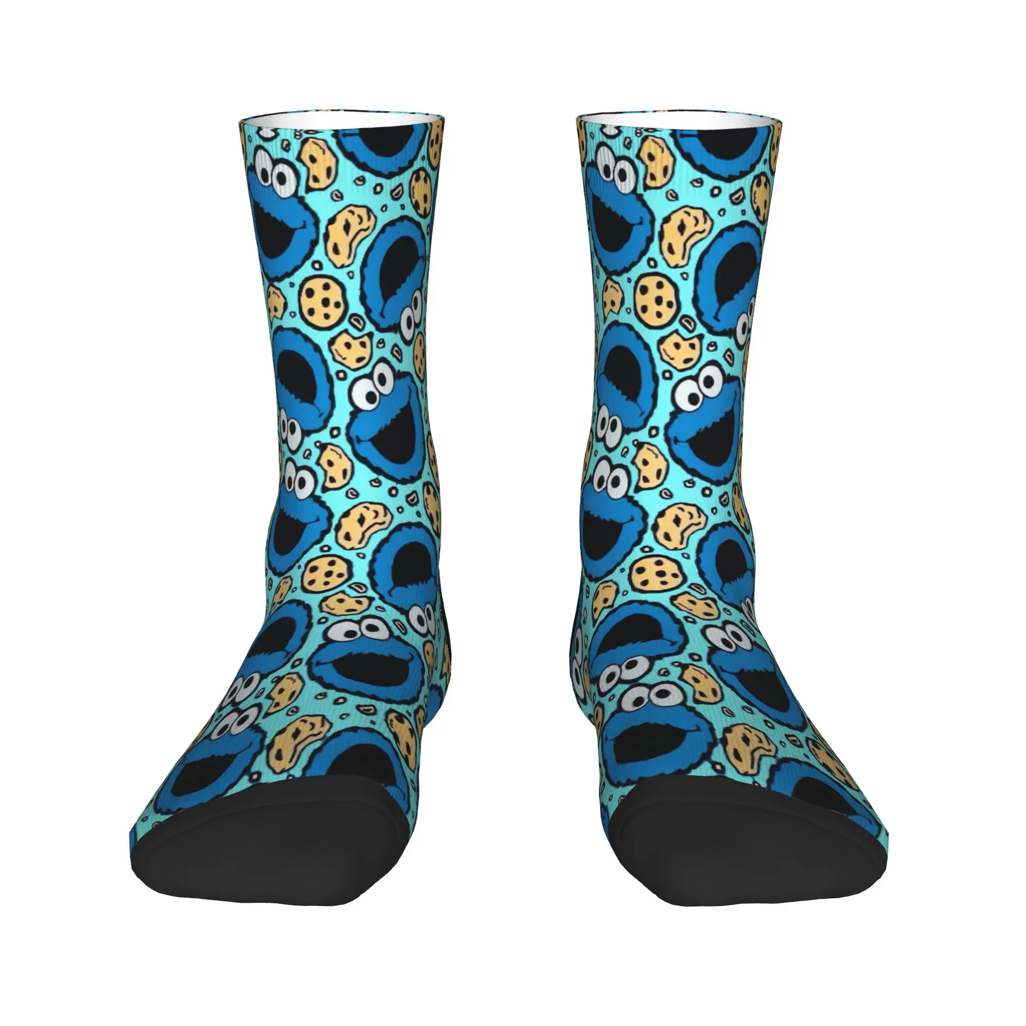 Cookies Monsters Stockings  Gothic Socks Men Medium Soft Socks Spring Running Sports Printed Anti Sweat Socks Gift
