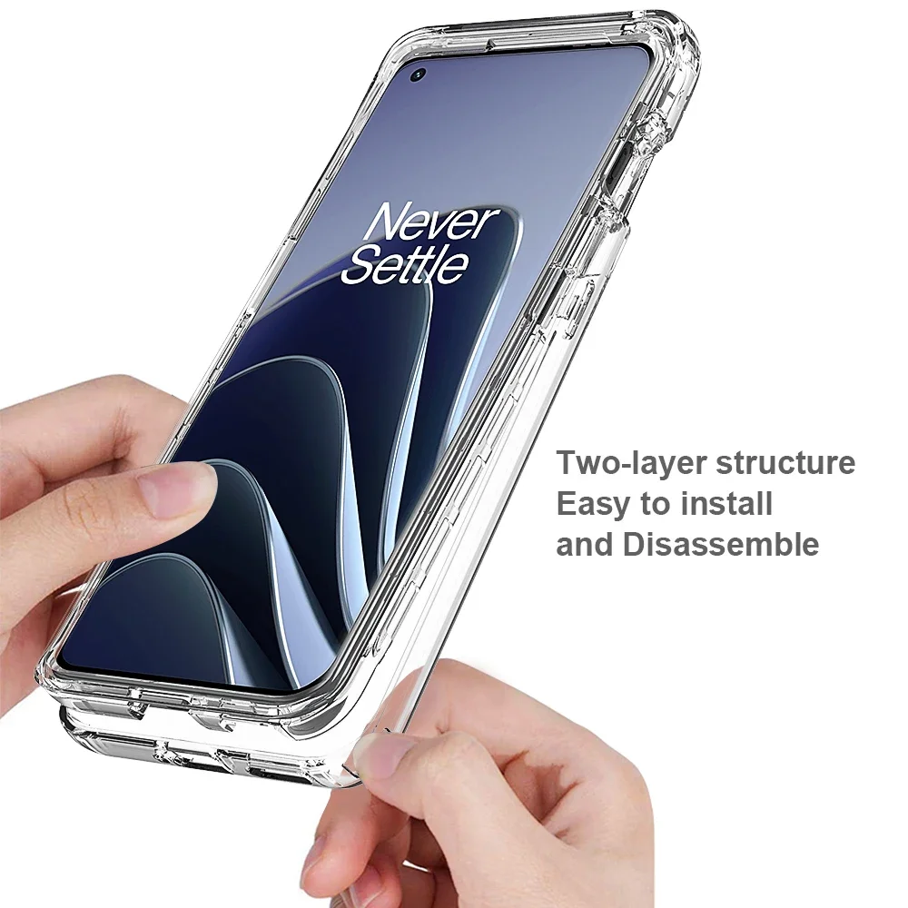 Hybrid Armor Shockproof Phone Case For OnePlus 10T 5G Nord N20 SE N300 Hard Plastic Frame Transparent Soft TPU Back Cover