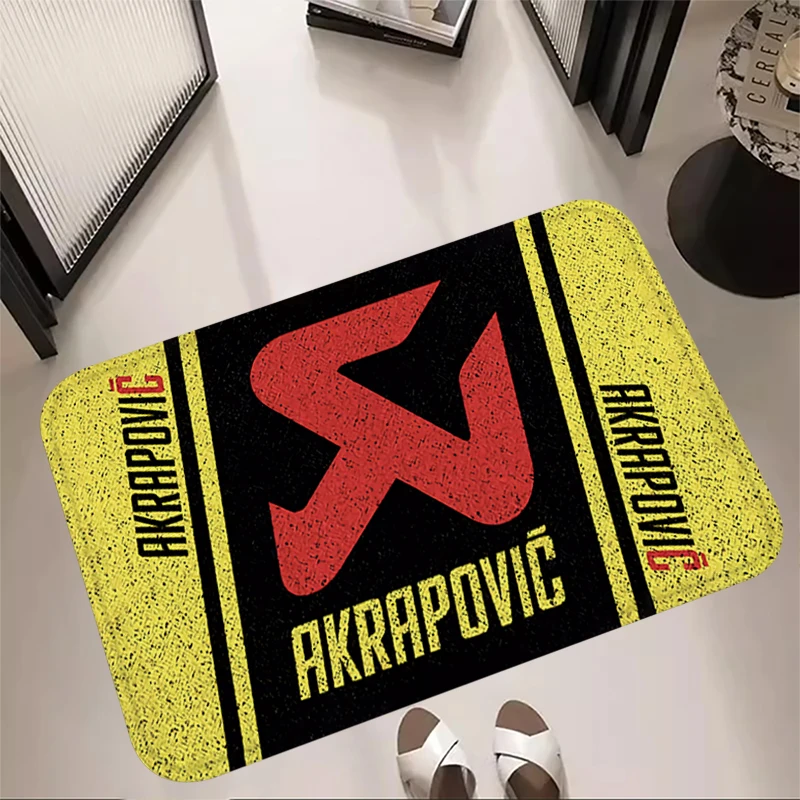 Welcome Carpets Akrapovic Doormats Non-slip Bedroom Mat Hallway Carpet Kitchen Floor Mat Flannel Living Room Decor Bathroom Rugs