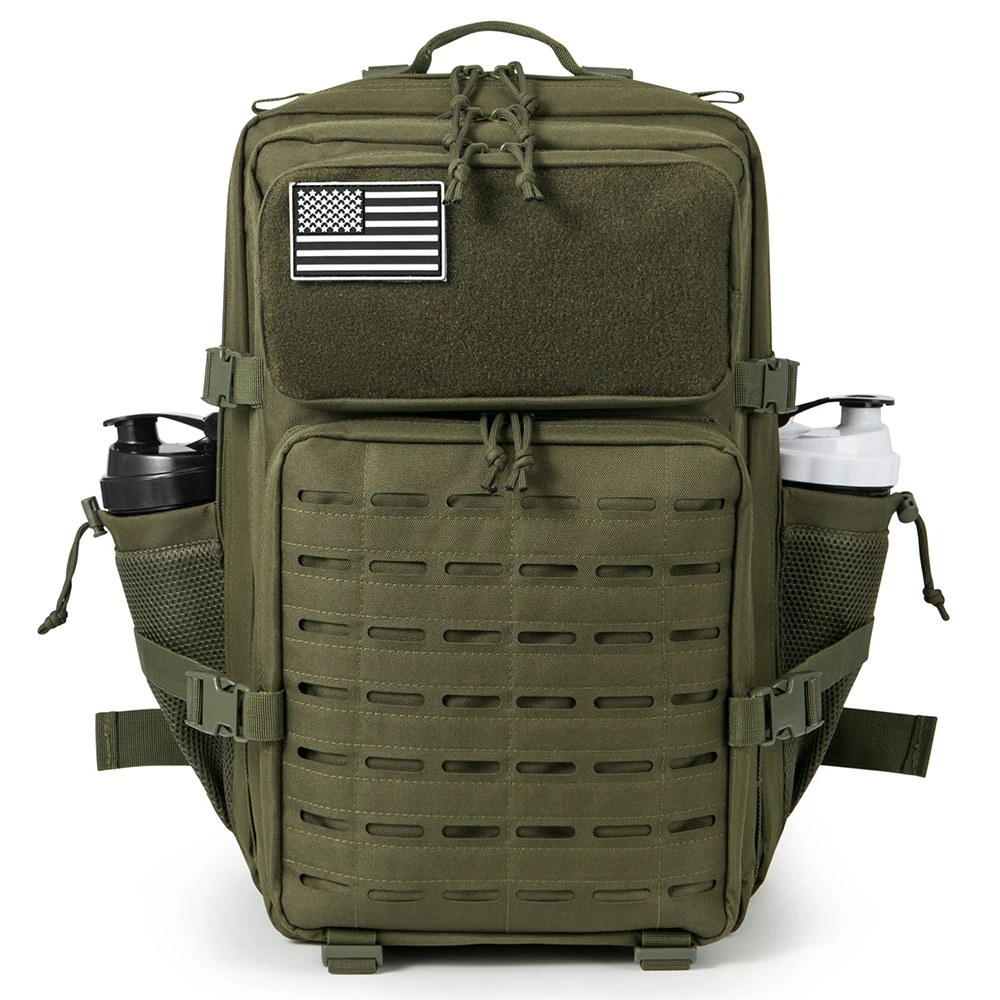 45L Tactische Rugzak Survival Tas Jacht MOLLE Rugzak GYM Voor Mannen EDC Outdoor Wandelen Rugzak Heks Fles Houder