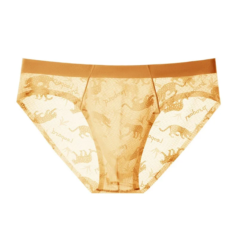 Sexy Men Briefs Undies Printed Seamless U Bulge Pouch Panties Ultra-thin And Light Breathable Underwear Quick Drying Underpants
