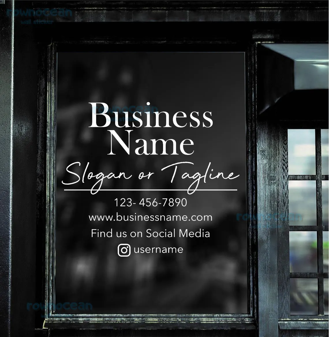 Customizable Window Decal Your Company Name or Logo Storefront Vinyl Sticker Window Door Decor Murals Removable Z596