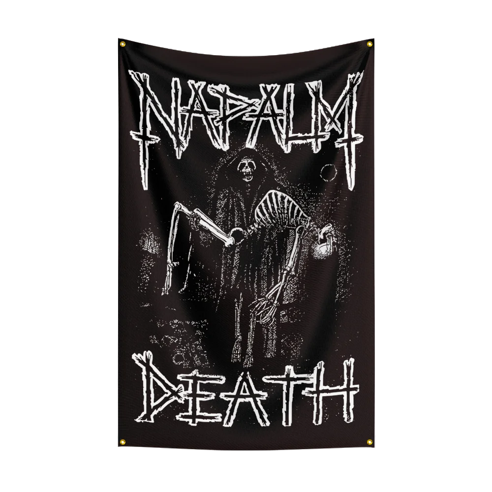 3x5 Ft Heavy Rock Band-Napalms Deaths  Flag Polyester Digital Printing Banner for Bedroom Wall Art Out Door Tapestry Decoration