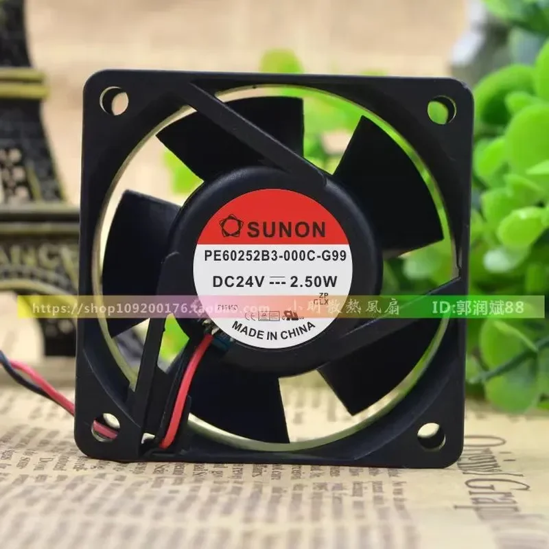 for Jianzhun SUNON6025 24V 0.19A PE60252BX-000C-A99 4.56W Inverter Fan
