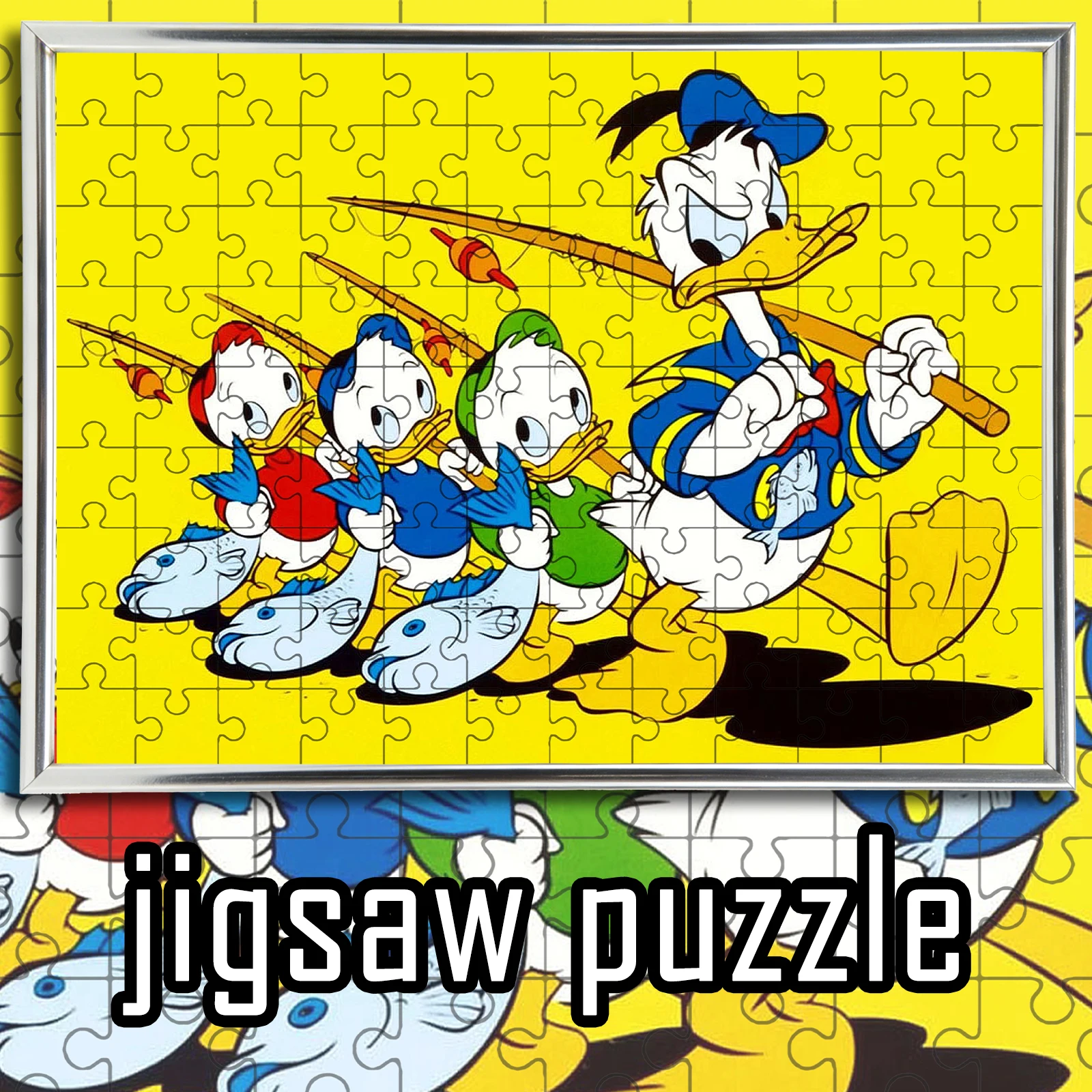 

Donald Duck Puzzle Jigsaw 108/200/300/500/1000Pcs Intelligence Puzzles for Gameroom Bedroom Livingroom Decor