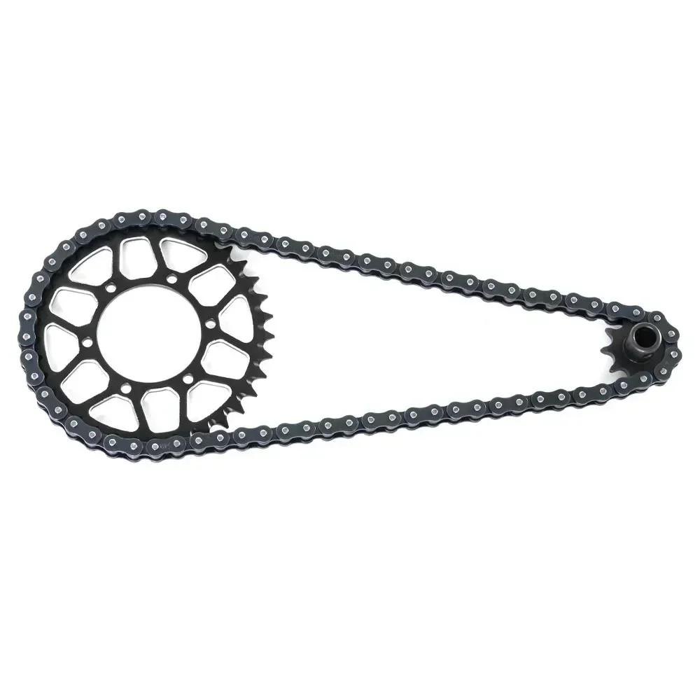 Ingranaggio anteriore in acciaio 10T + ingranaggio posteriore 36T + set catena pignone da 70 sezioni per accessori di aggiornamento RC per moto LOSI 1/4 Promoto-MX