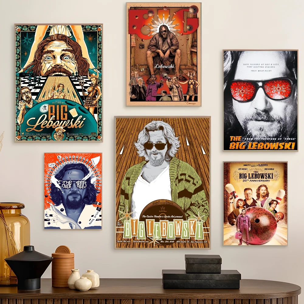 The Big Lebowski The Dude Comedy Movie Cartaz Adesivo DIY, Adesivo de Parede Extravagante para Sala de Estar, Decoração Bar