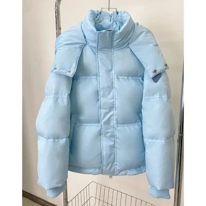 2024 New Parkas Winter Warn Casual Loose Women\'s Jacket Hooded Duck Down Coats Solid Oversize Soft Cotton Puffer Jacket Outwear