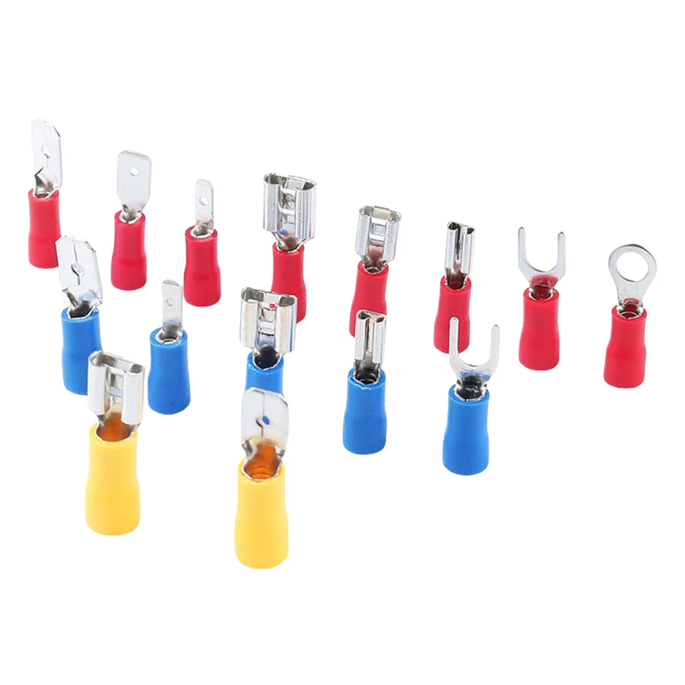 280Pcs Electrical Wire Crimp Spade Butt Ring Fork Set Assorted Female Male Crimp Spade Terminals Spade Butt Connector Kit