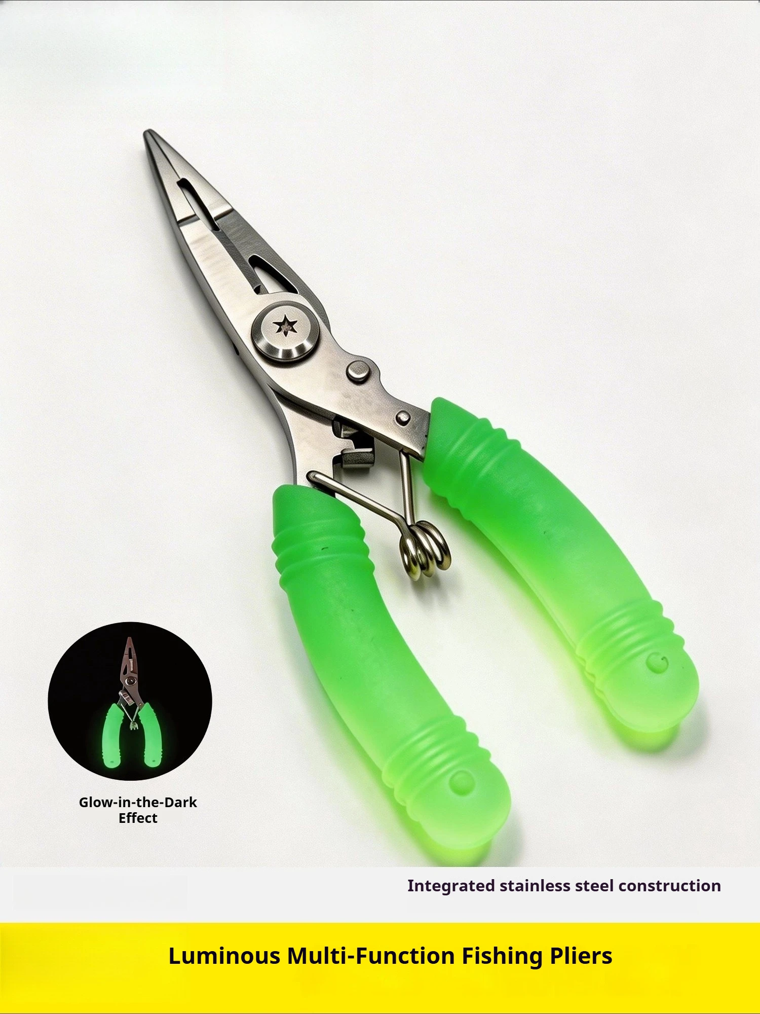 

Luminous Multifunctional Fishing Pliers Hook Remover PE Line Cutting Scissors Lead Shears Fishing Tools