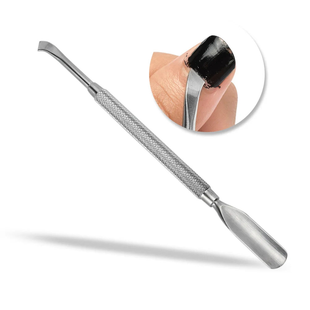 Stainless Steel Dead Skin Pusher Double-End Nail Cuticle Remover Tool For Manicure Pedicure Care Nail Art Polishers Exfoliating