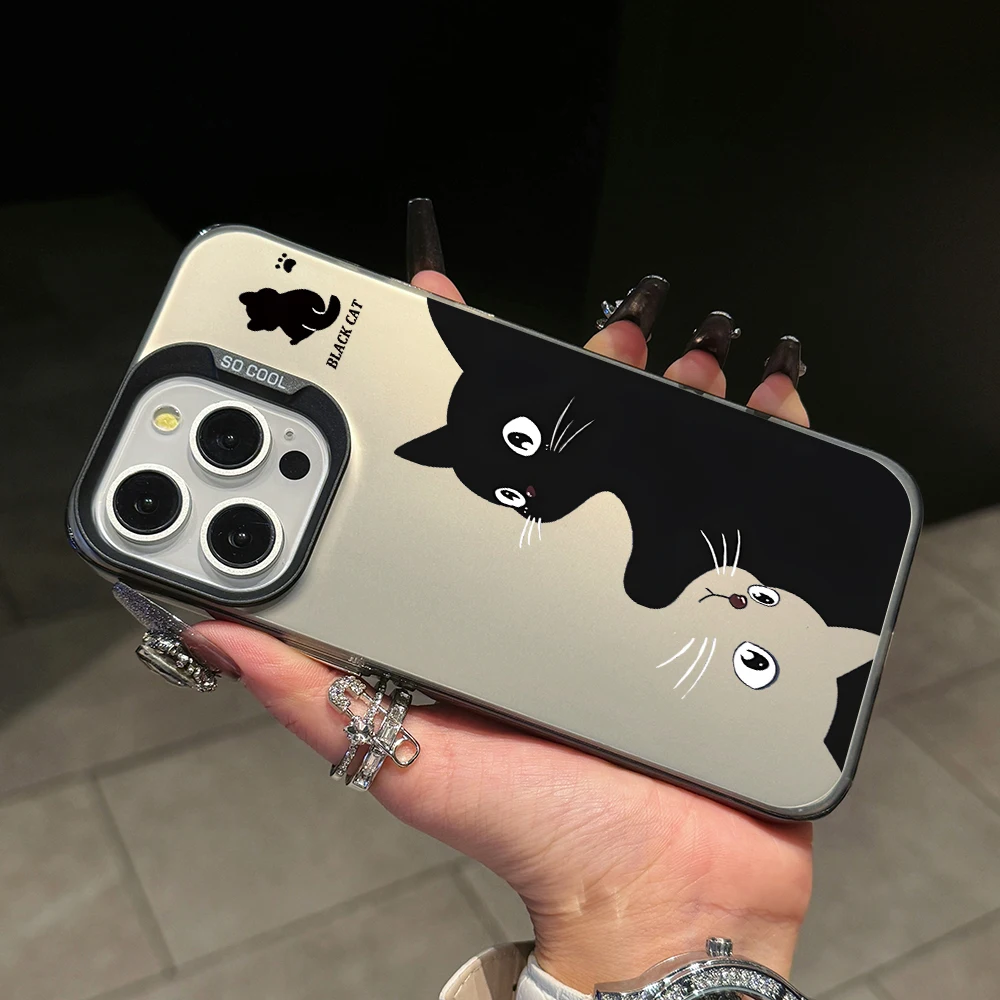 Cat Wolf Rabbit Art Phone Case for Xiaomi Redmi 14C 13C 12C 10C 9C Note 14 13 12 11 10 9 8 S Pro Plus 4G 5G Silver Hard Cover