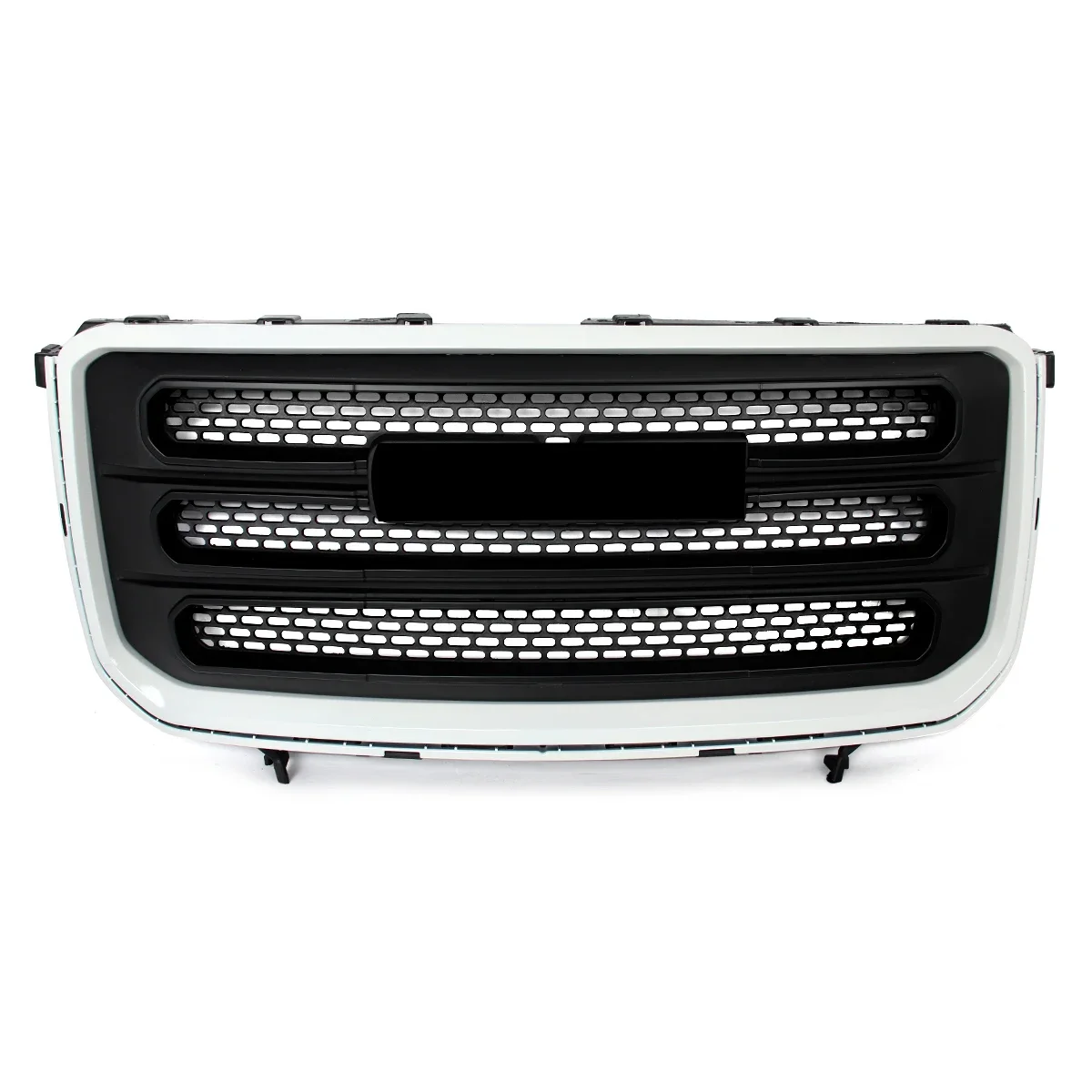 White Front Bumper Upper Grille Accessories For 2013-2017 GMC Acadia SLT Front Hood Grille Modified Grills Air Inlet Mesh Grill