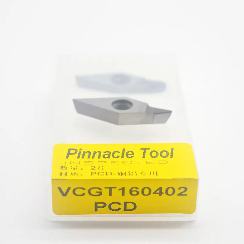 2pcs VCGT160402 PCD Polycrystalline diamond blades tools (PCD) Used for Aluminum