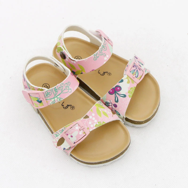 2024 New Summer KIds Sandals Flats with Cork Shoes for girls Infant