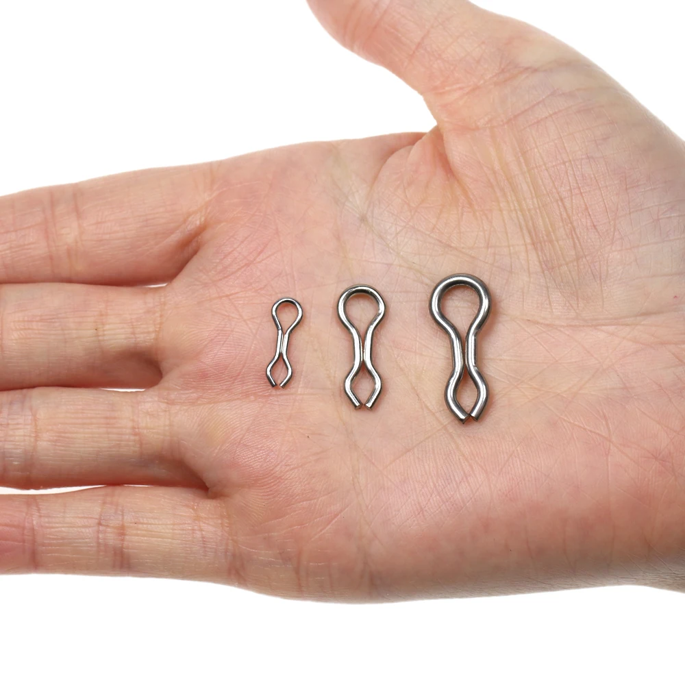 Wifreo 100/50PCS Pack Fishing Sinker Eyelets Leader Snap Brass Splay Ring screw DO IT MOULD LOOPS Carp Fishing Leades Matt Black