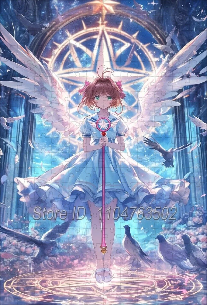 Card Captor Sakura Puzzle 108/200/300/500/1000 Pezzi Anime giapponesi Puzzle Giocattoli fatti a mano per adulti Collezione di giochi di decompressione