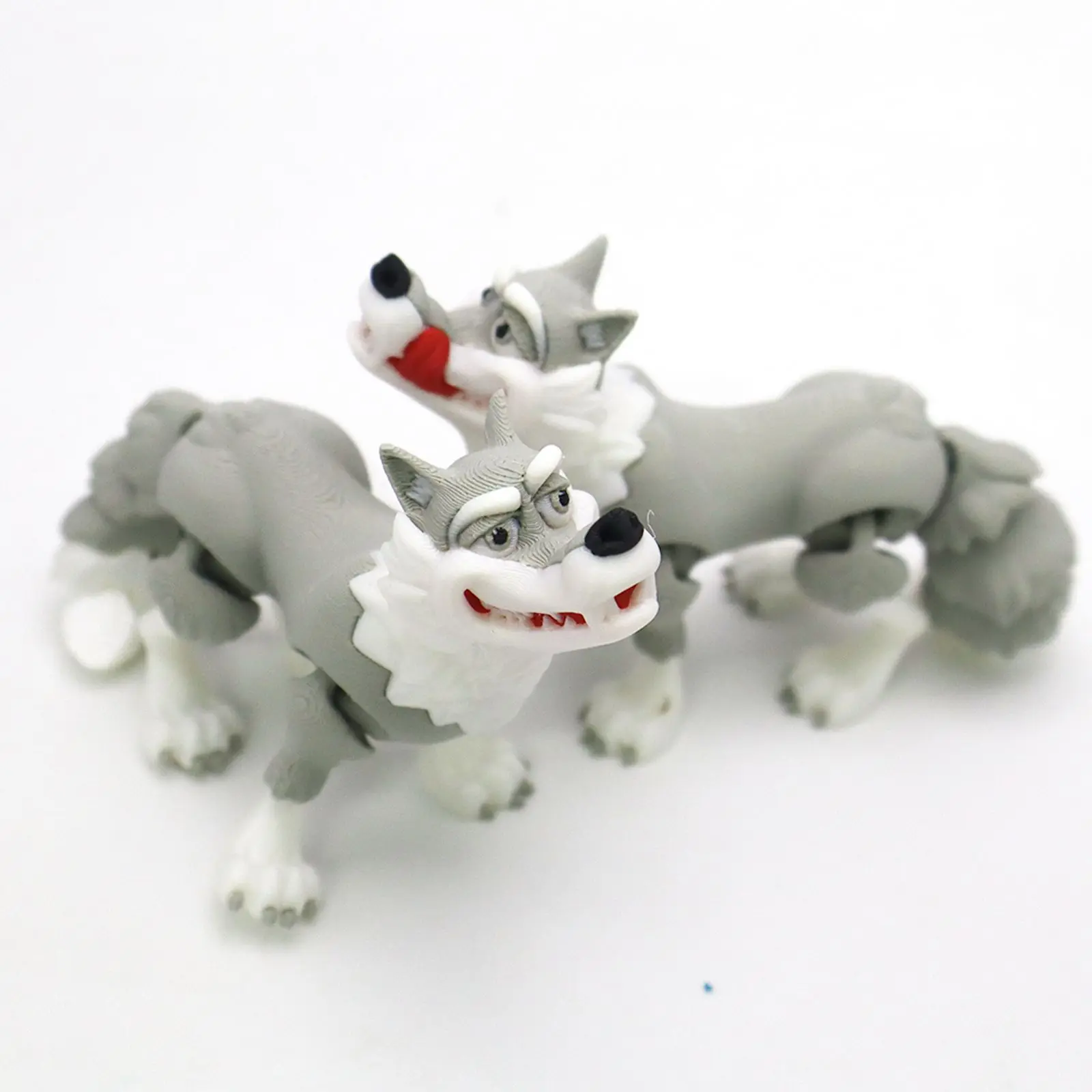 Mini ornement de loup imprimé en 3D, modèle Animal mobile, figurine bionique, jouets pour enfants, ornement de maison, artisanat, nouveauté, cadeau de vacances