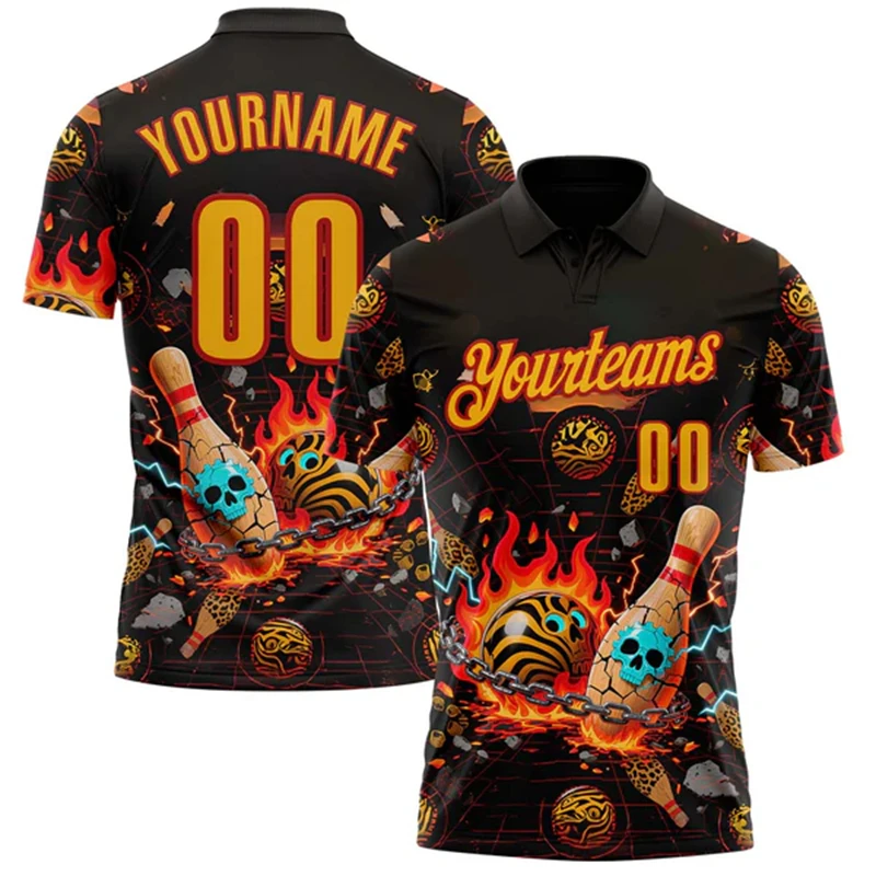 Cool 3D Funny Personalized Bowling Custom Darts Polo Shirt For Women Bowling Team Jerseys Outfits Gifts For Bowling Lovers Tops