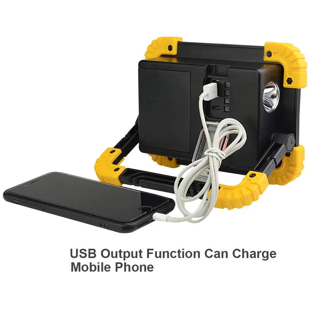 20 واط Usb قابلة للشحن Cob Led ضوء العمل مقاوم للماء التخييم في الهواء الطلق المشي لمسافات طويلة مصباح الفيضانات في حالات الطوارئ لإصلاح السيارات الشواء #5
