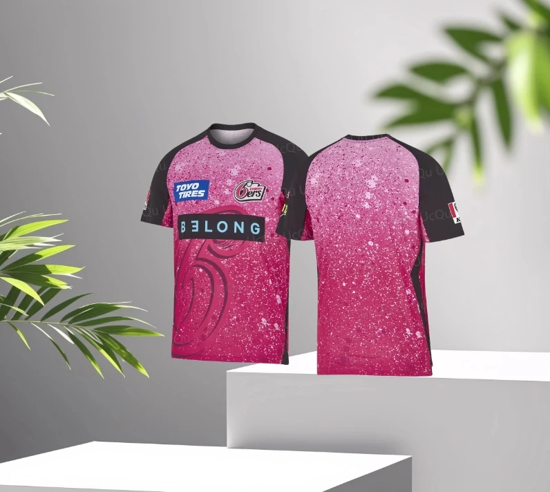 New Arrival Summer Australian BBL Sydney Sixers 2024_25 Mens Replica BBL Jersey Training Jersey Kid Uniform for Adult&Kid