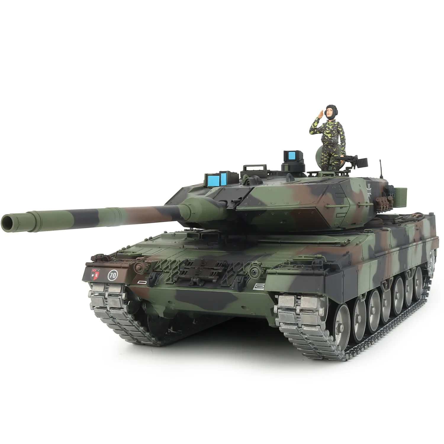 Heng Long rc tanks 1/16 German Leopard2A6 tank Model(Metal Road Wheel & Track & Gun canal)(360-Degree Rotating Turret)