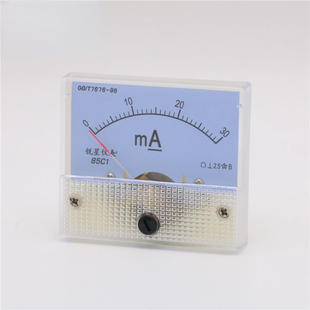 

HAOJIAYI 30mA Ammeter Analog Amp Panel Meter Current HUA 85C1 DC 0-30mA for CO2 Laser Engraving Cutting Machine