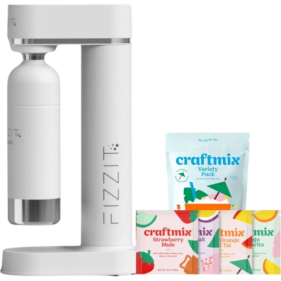 

Fizzit Sprkl Газированная газированная вода с бутылкой из нержавеющей стали для домашнего использования, 12 шт., разнообразный пакет для смешивания напитков FIZZ FLAVOR BUNDL